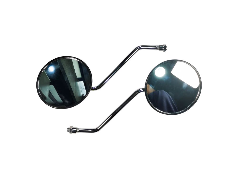 Ayna Takimi Yuvarlak Siyah Krom Kol 10mm Üniversal Üniversal Fiyatı | Merpa Motor | merpamotor.com | merpamotor | Motosiklet Yedek Parça Toptancısı