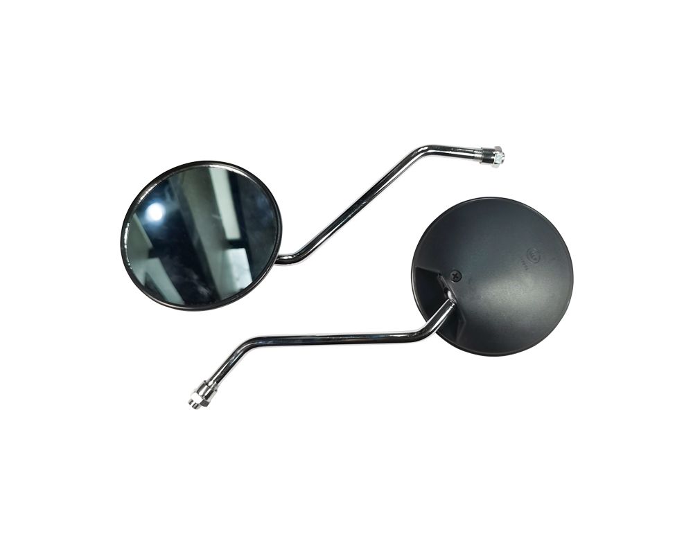 Ayna Takimi Yuvarlak Siyah Krom Kol 10mm Üniversal Üniversal Fiyatı | Merpa Motor | merpamotor.com | merpamotor | Motosiklet Yedek Parça Toptancısı - Görsel 2